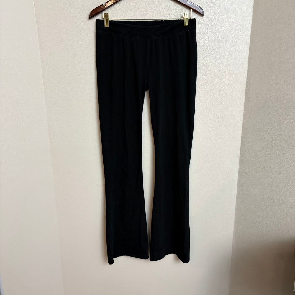 Pact Flare Leggings Yoga Pants Large Black Organic Cotton Sustainable Loungewear